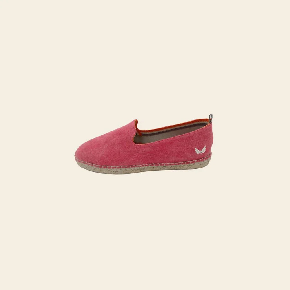 
                  
                    Alpargata de hombre suela simple fucsia vista lateral izquierdo
                  
                