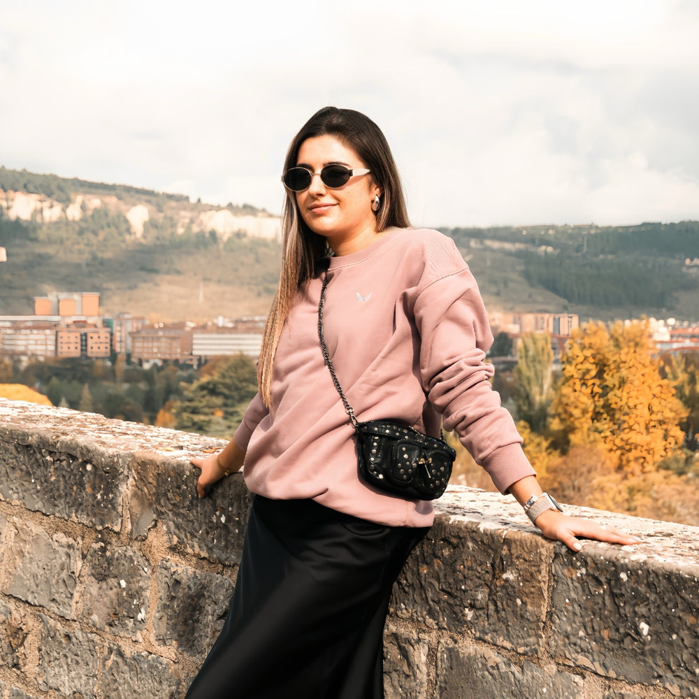 SUDADERA MUJER MALVA LOGO