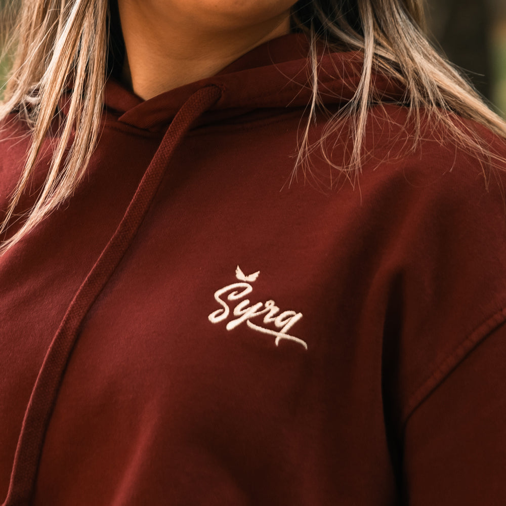 SUDADERA HOODIE MUJER BURDEOS SYRQBRAND