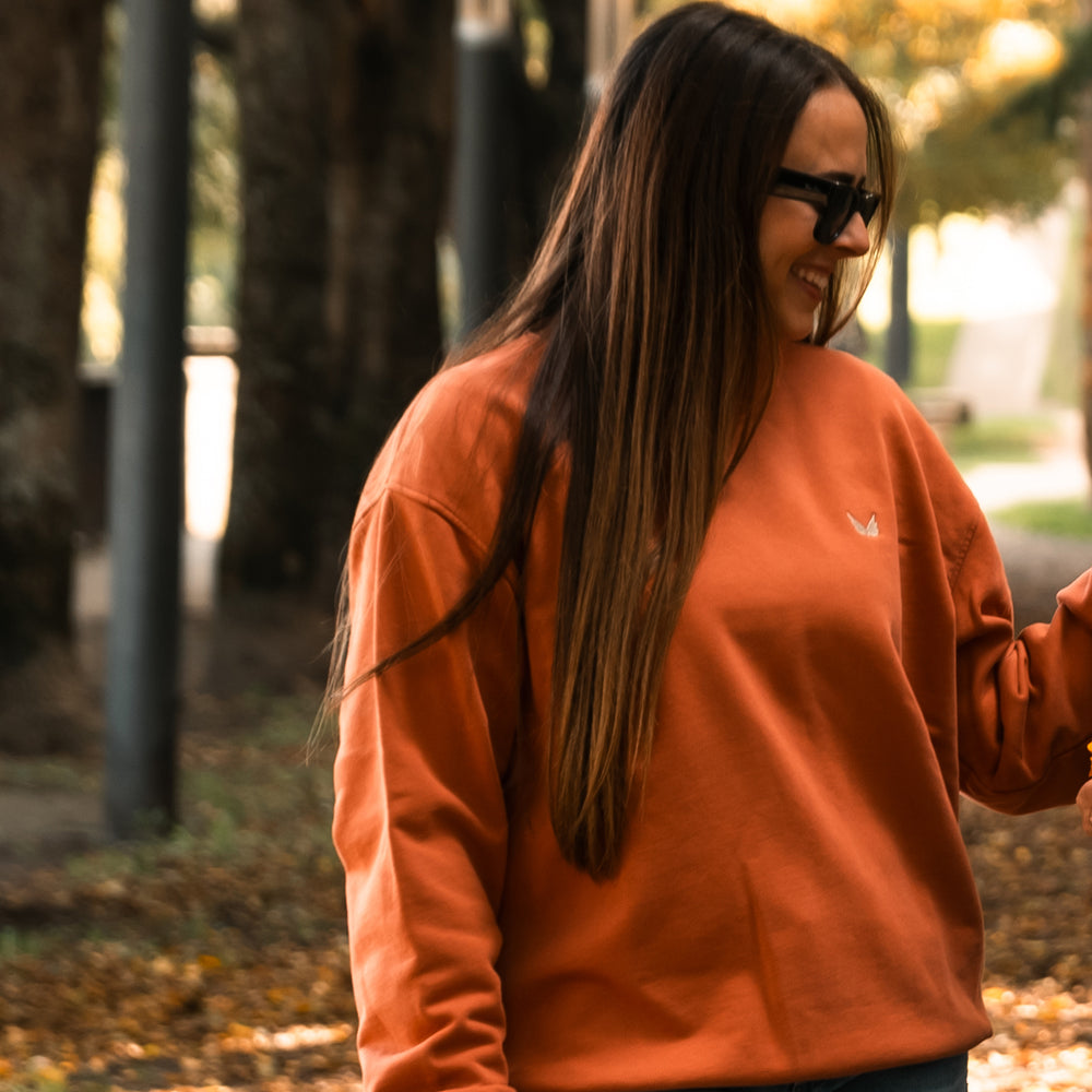 SUDADERA MUJER MELOCOTON LOGO